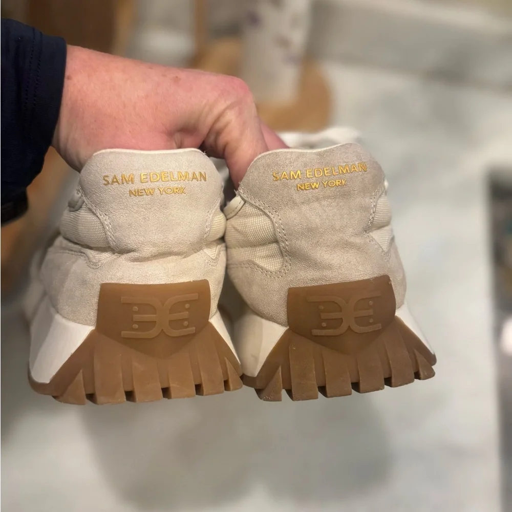 Sam Edelman Cream and White Athletic Shoes - Picture 5 of 7